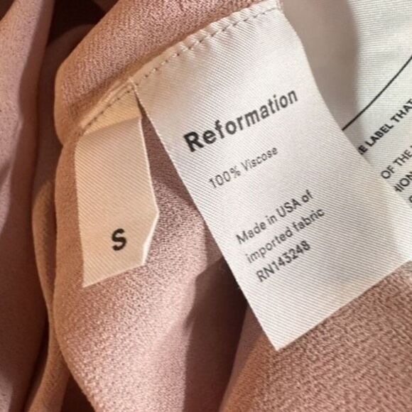 Reformation‎ Ceylon Antoniette Blush Pink Floral Maxi Dress Small Romantic - Picture 7 of 11